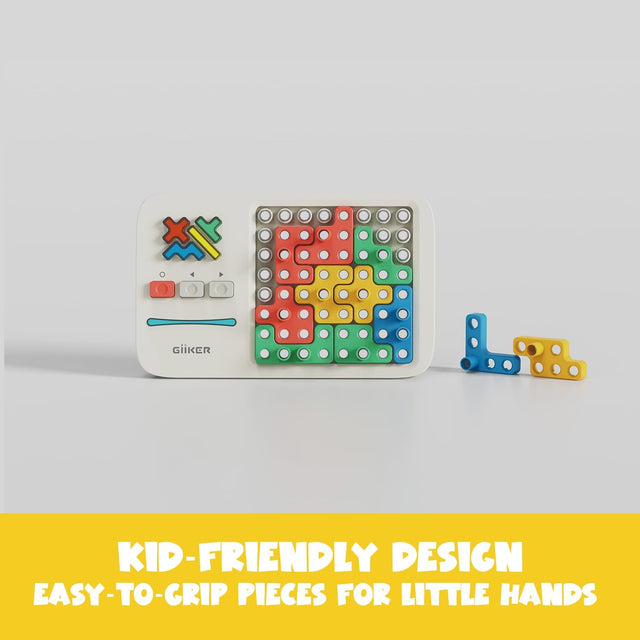 Ergonomic and kid-friendly design of the GiiKER Super Blocks electronic puzzle
