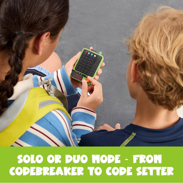 Kids playing GiiKER Super Decoder in duo mode for competitive code-breaking fun