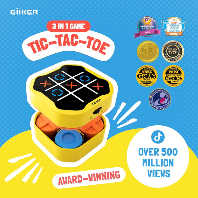 Educational 3-in-1 smart Tic-Tac-Toe game featuring multiple interactive play modes.
