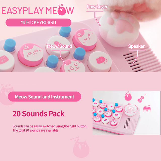 Pocket Music Keyboard EASYPLAY MEOW Package - Smarter Objects