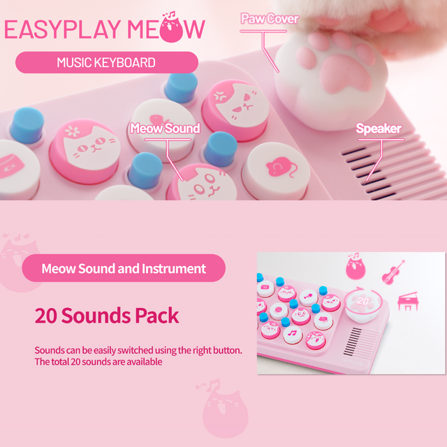 Pocket Music Keyboard EASYPLAY MEOW Package