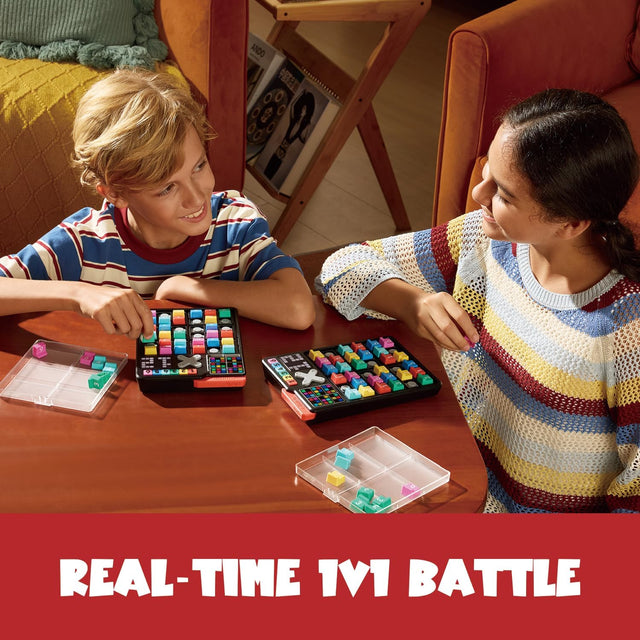 Father and son competing in real-time 1v1 battle mode on GiiKER Smart Sudoku.