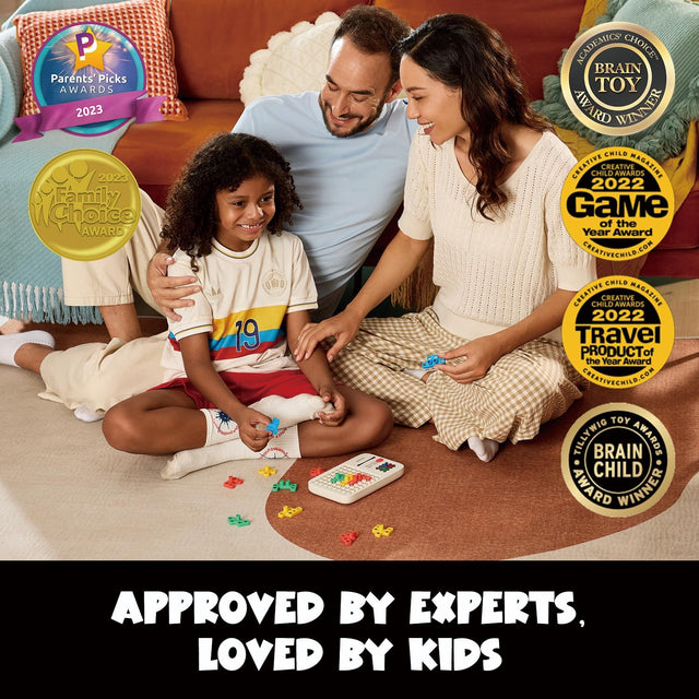 Educational STEM toy GiiKER Super Blocks being played by a family for logical development.