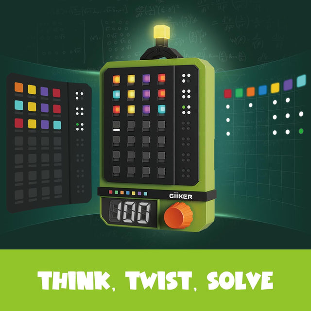 Sleek smart gadget GiiKER Super Decoder with illuminated LED puzzle board.