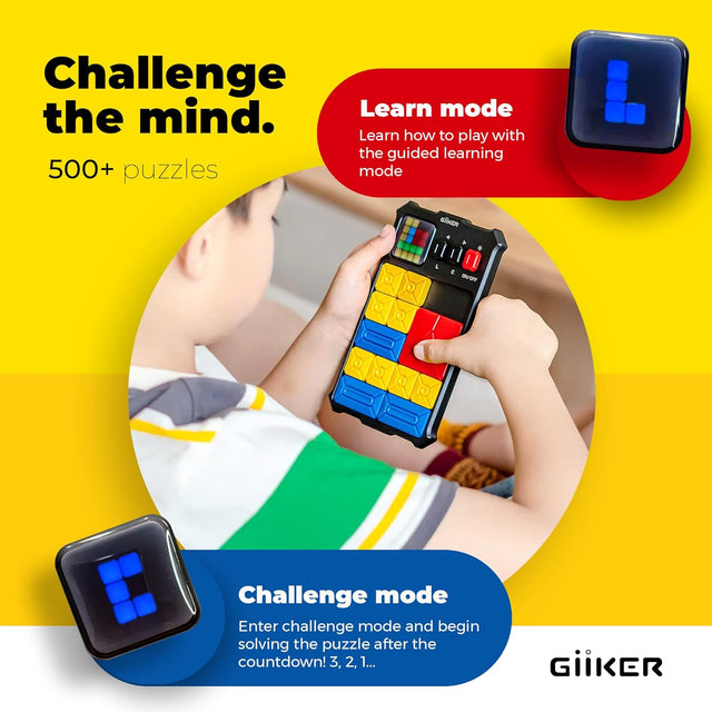 GiiKER Super Slide Puzzle Games With Travel Bag - Smarter Objects